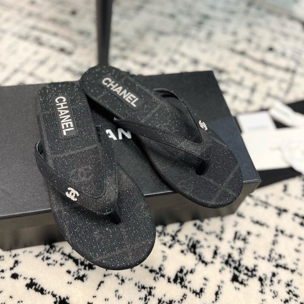 Chanel flip flops